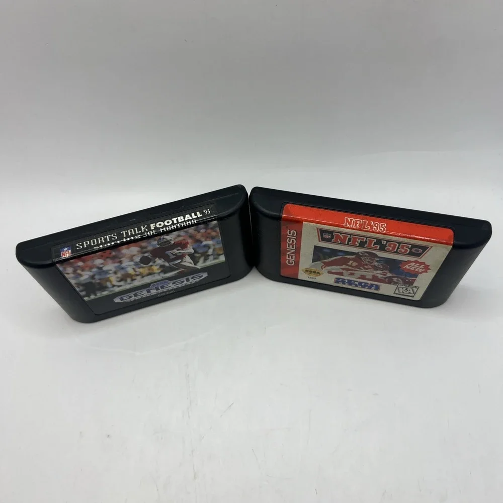 Sports Talk Football '93 Starring Joe Montana & NFL 95 Sega Genesis GEN) Lot 2